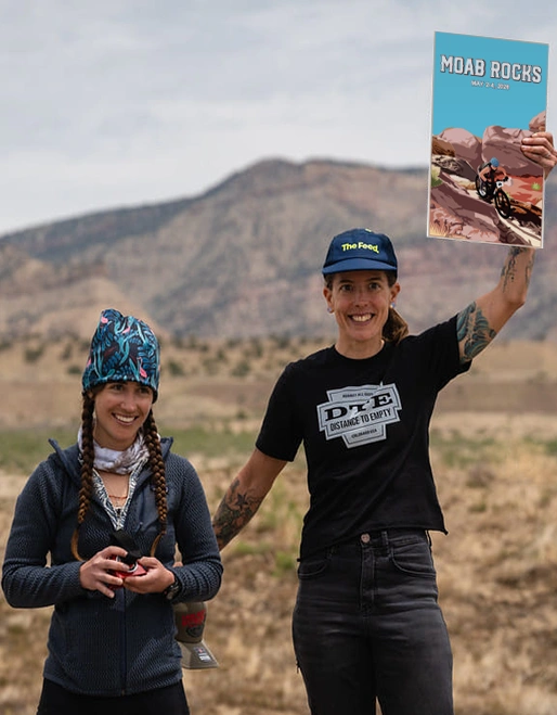 Moab Rocks_women holding poster
