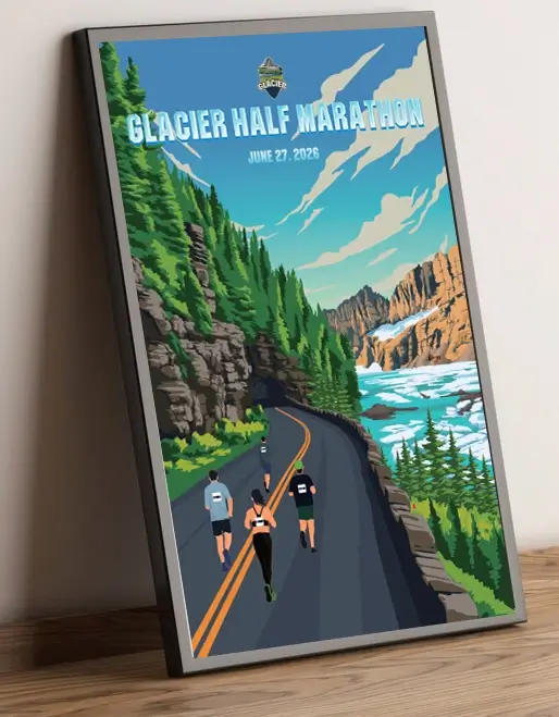 Glacier Half Marathon_Black frame