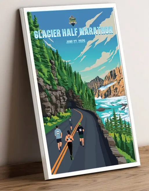 Glacier Half Marathon_White frame