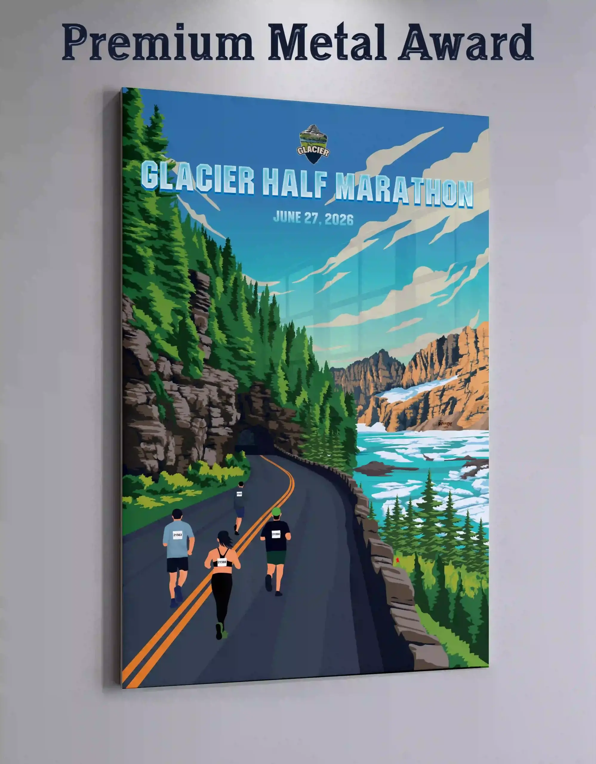 Glacier Half Marathon_metal print