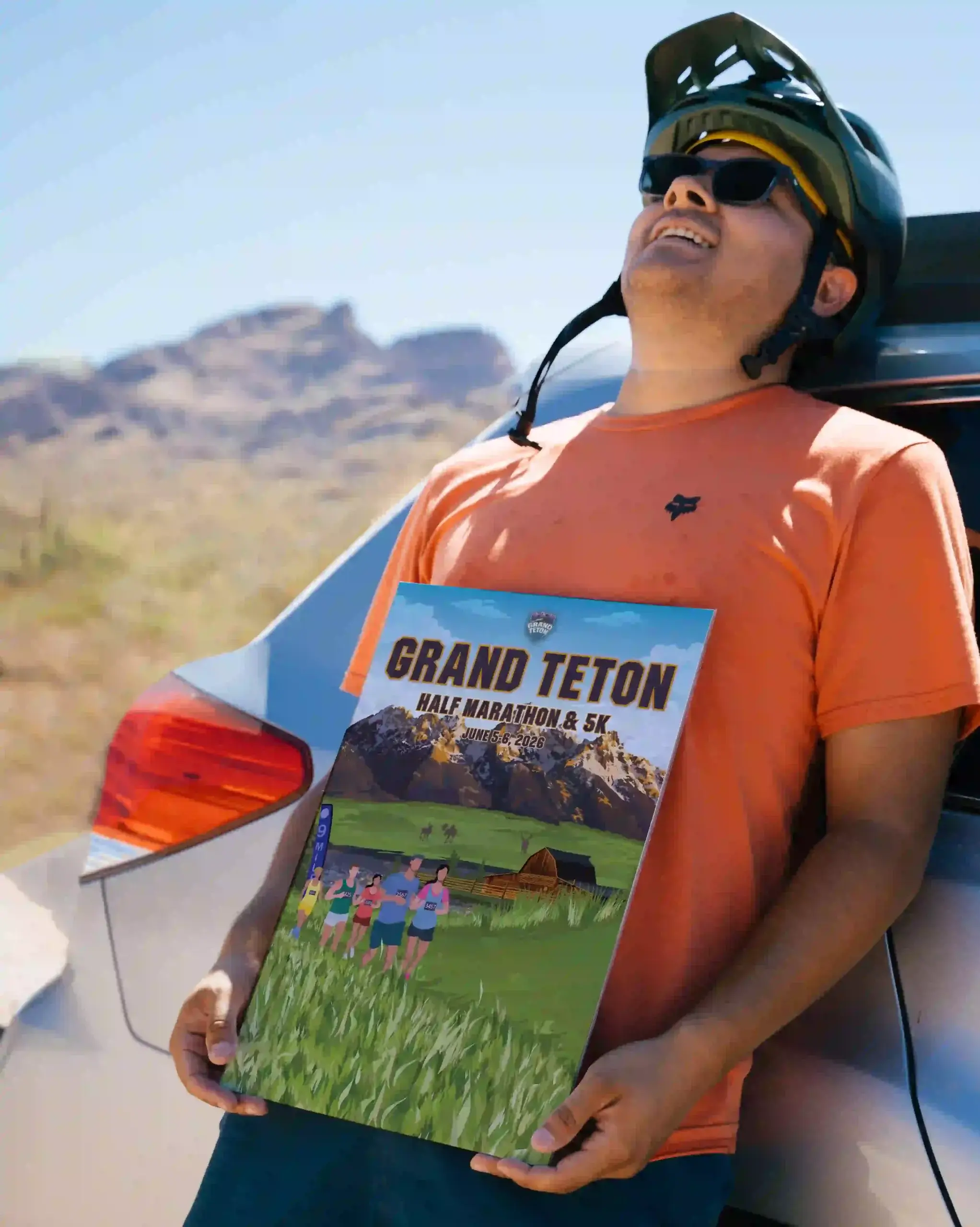Grand Teton_With Car Poster