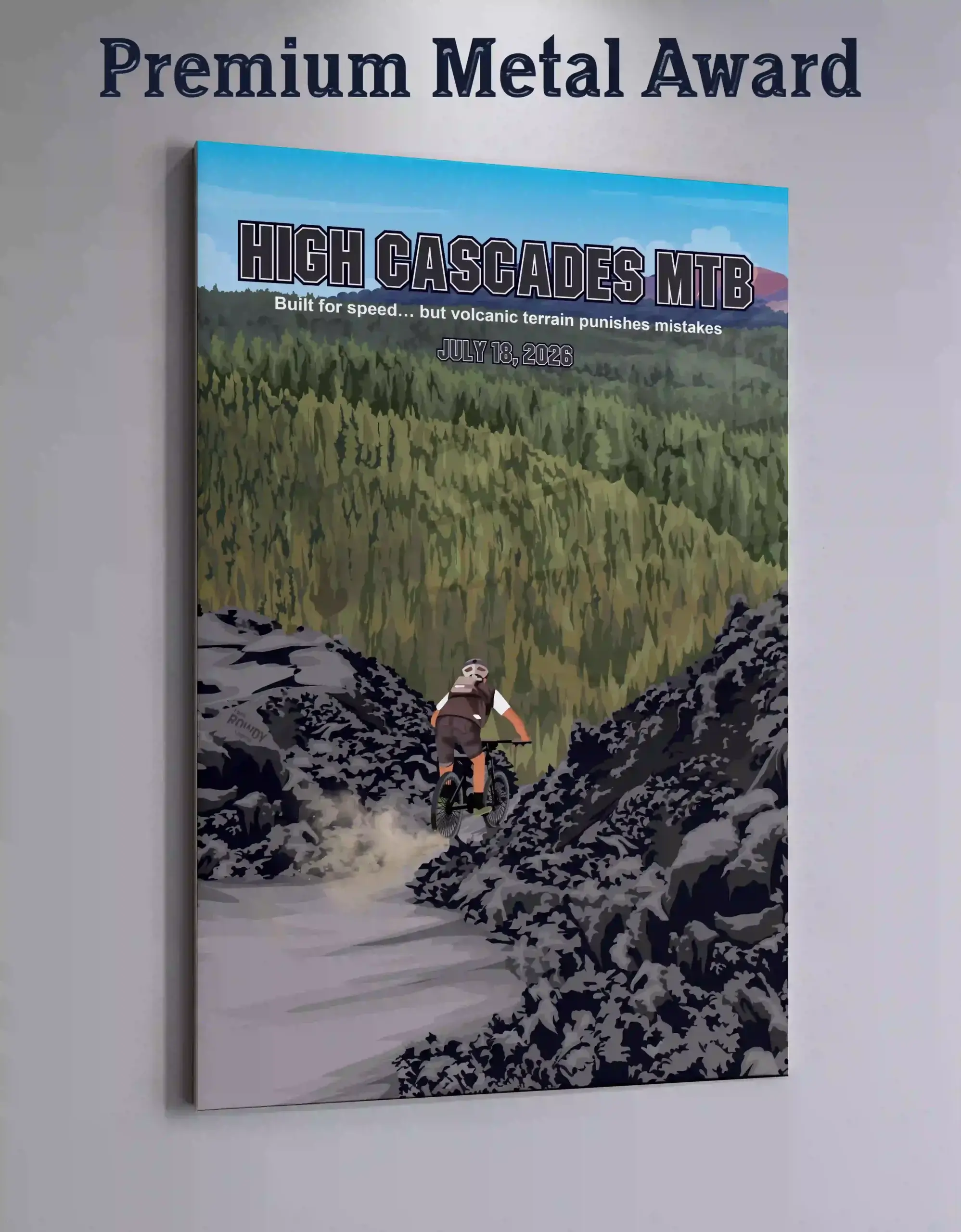 High Cascades MTB_metal print