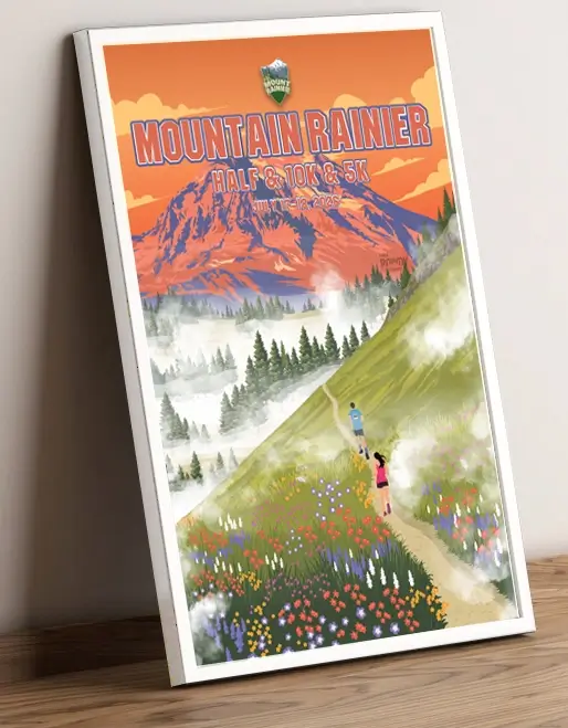 Mountain Rainier_White frame