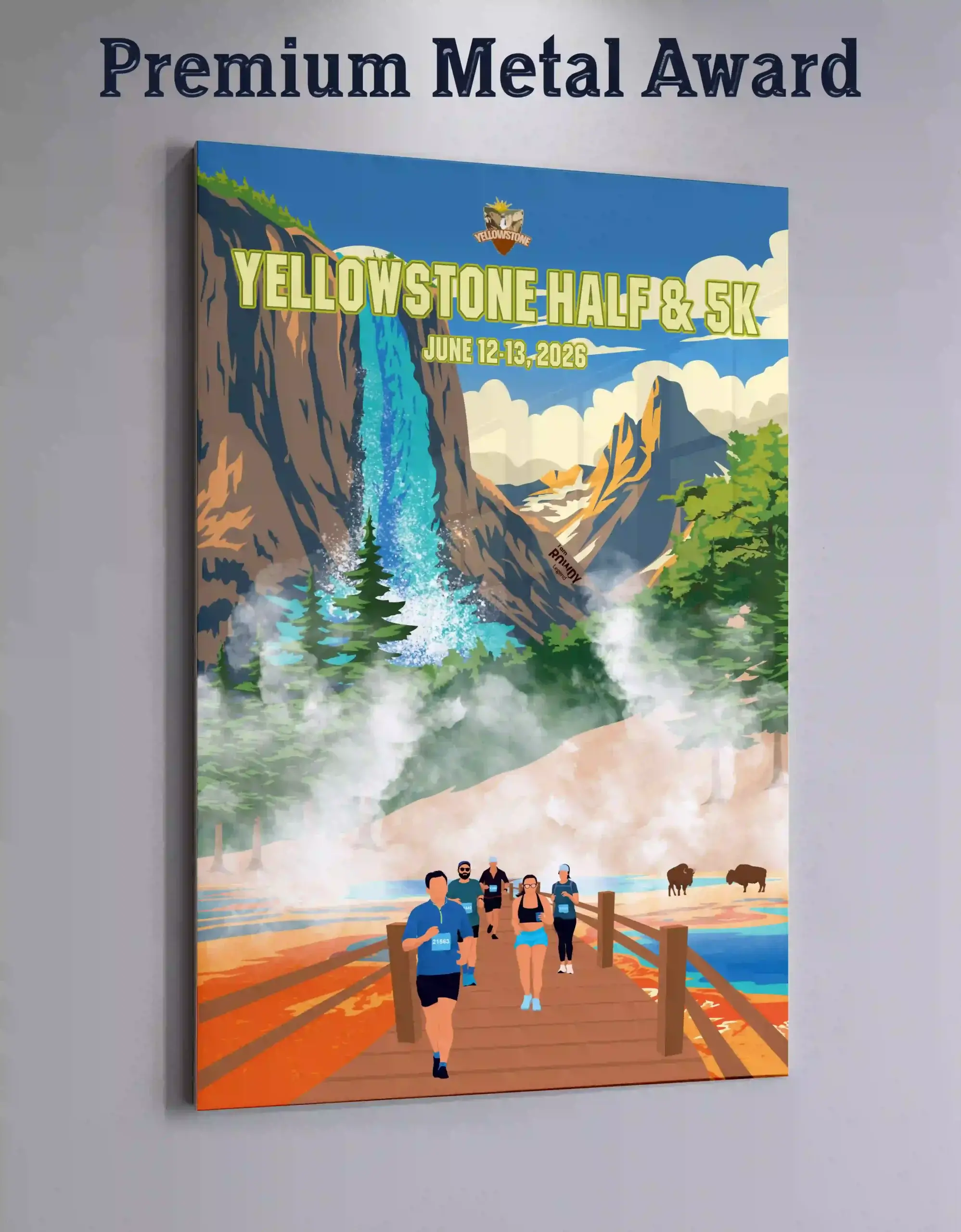 Yellowstone Half Marathon_metal print
